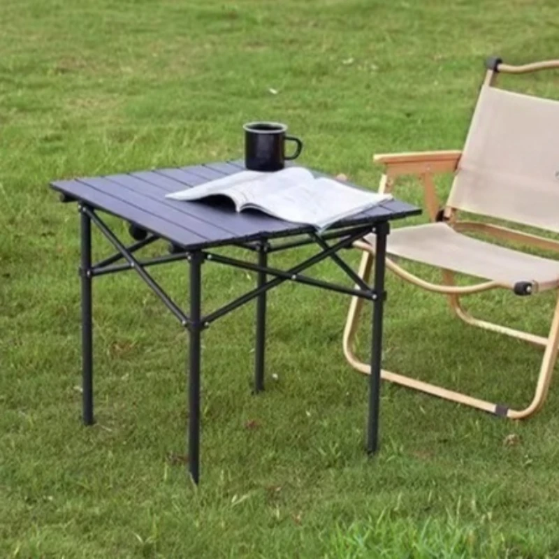 

Outdoor Lightweight Camping Table Folding Portable Camping Table Adjustable Black Dining Tavolo Pieghevole Camping Accessories