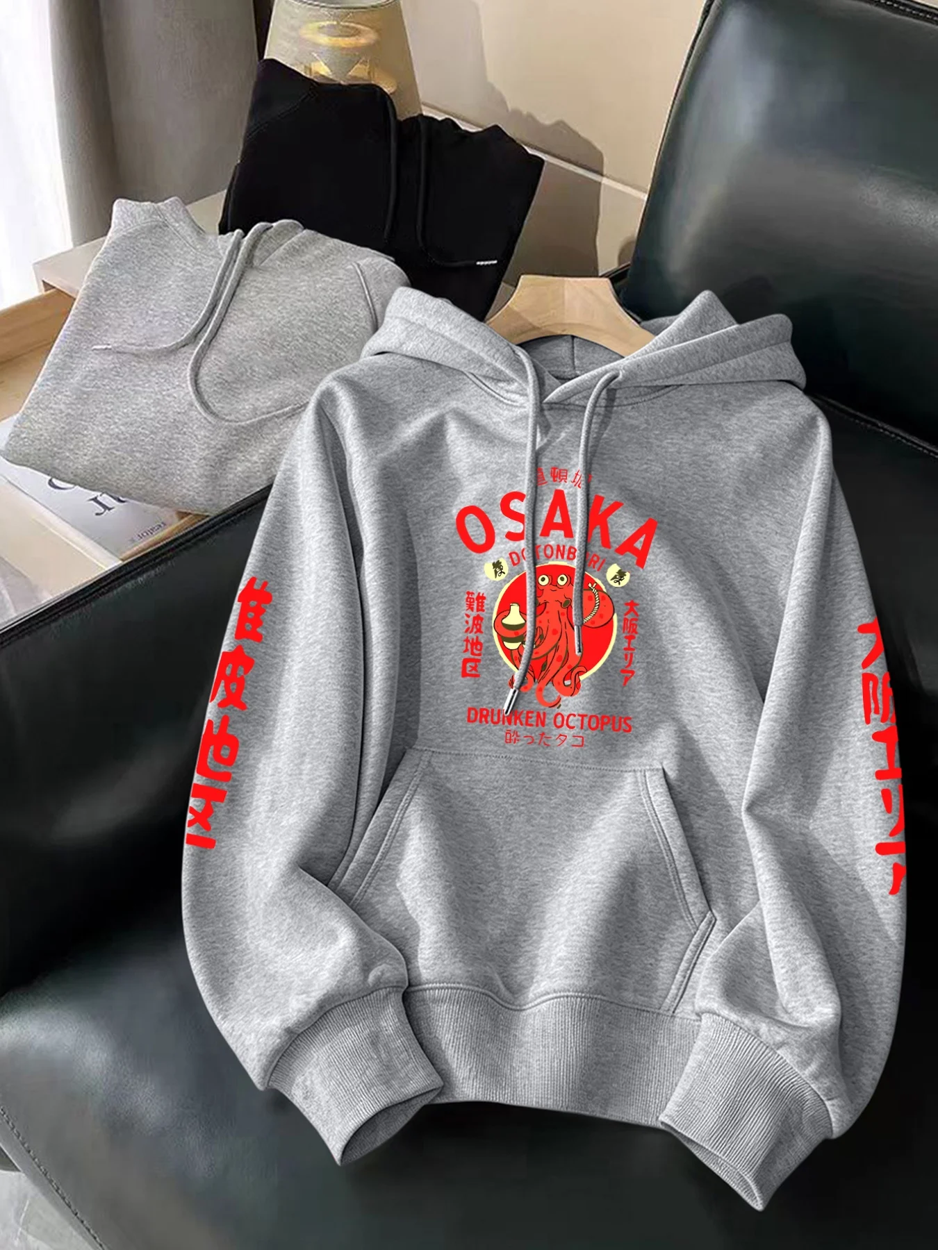 2026 Autumn-Winter New Style Printed Men's Hooded Sweatshirt - Sleek and Tight, Not Bloated - Men'sCasual Commuting Street Style