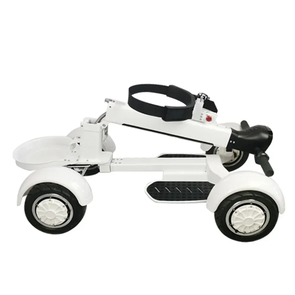 48V 14Ah 4-wheel Golf Bag Carry Quick-detach Electric Golf Trolley Foldable Portable Golf Scooter