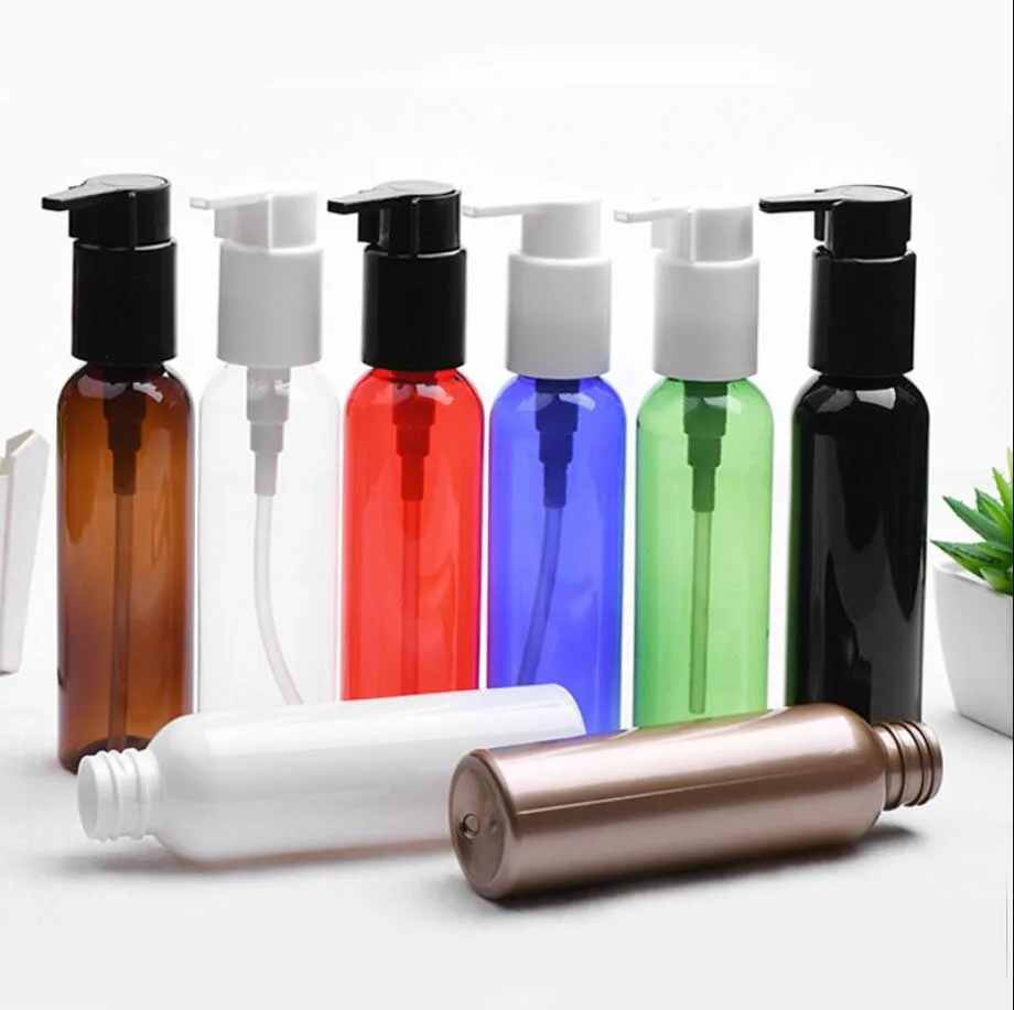 

100ml120ML round plastic PET BOTTLE toilet water lotion emulsion serum essential toner skin care cosmetic packing