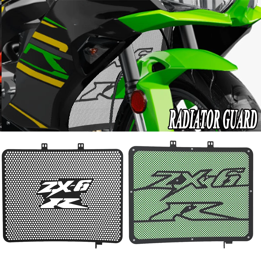 

Motorcycle Accessories For Kawasaki Ninja ZX-6R 636 ZX636 ZX-6RR ZX 6R 2003 2004 Radiator Grille Guard Water Tank Protection