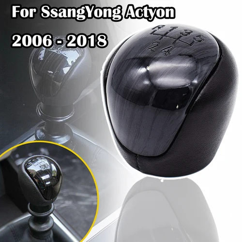 Imagen 1 del producto Perilla de palanca de cambios de 5 velocidades, reemplazo del adaptador de pluma para SsangYong Actyon 2006 2007 2008 2009 - 2018 SsangYong Korando