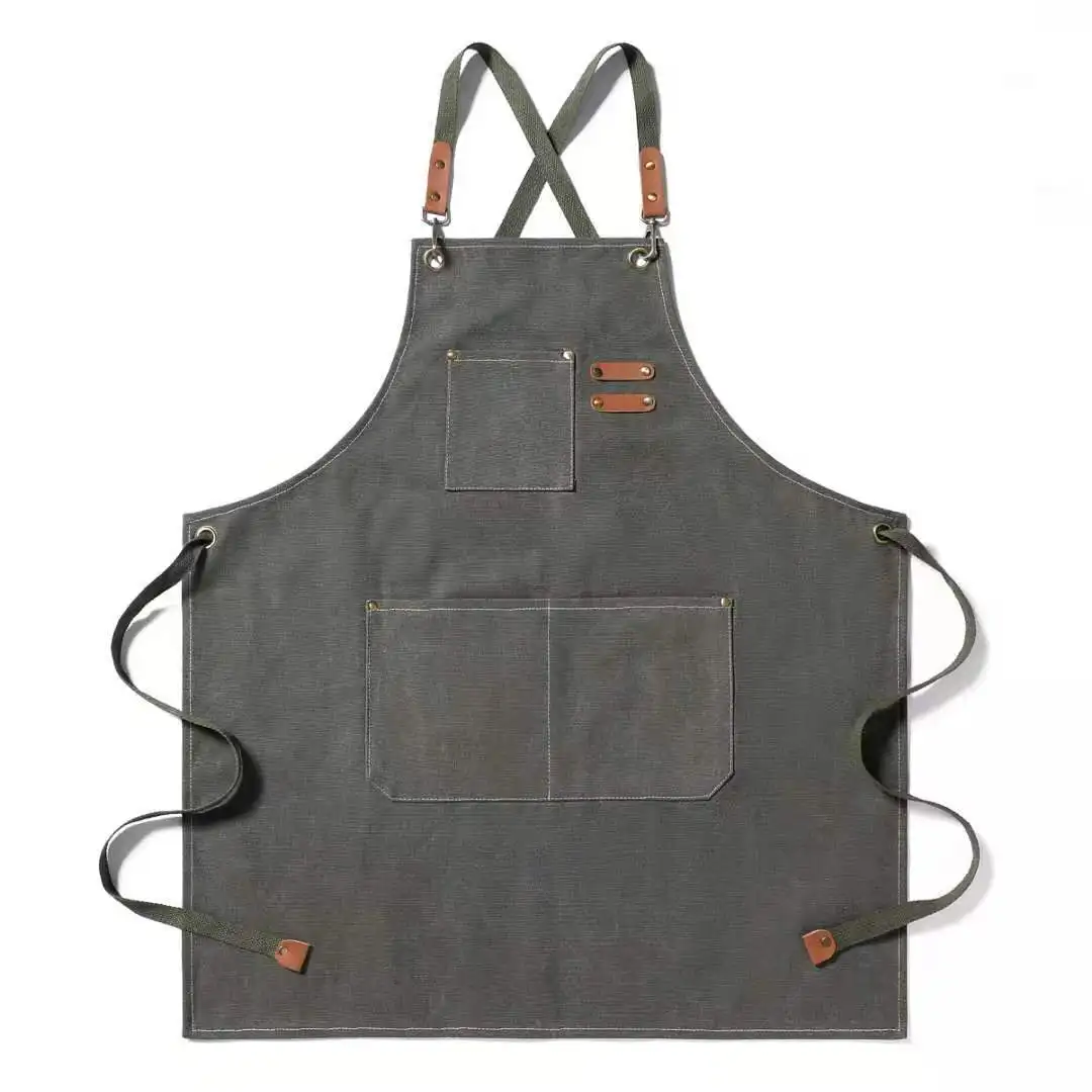 Fashion Canvas Apron Home Kitchen Gardening Work Dress Women\'s Kitchen Restaurant Work Apron.