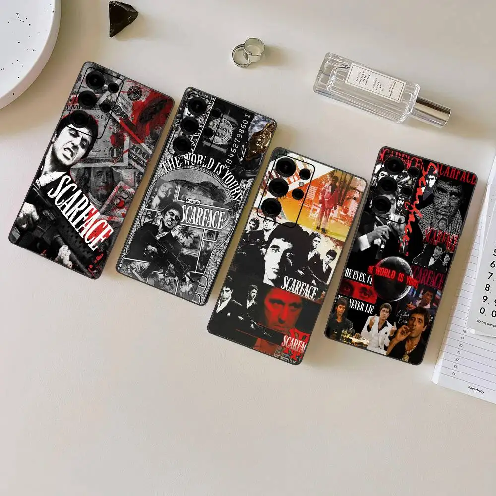 Film S-Scarface Phone Case For Samsung S 24 Fe 25 Ultra Plus 20 Lite 21 30 22 23 24 22 Ultra 5G Fundas