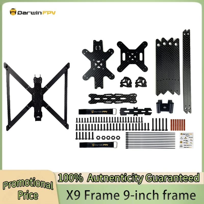 

DarwinFPV 9 Inch FPV Frame Kit True-X 363mm Wheelbase 6mm Arm Carbon Fiber for RC Freestyle Racing Drone RC Parts