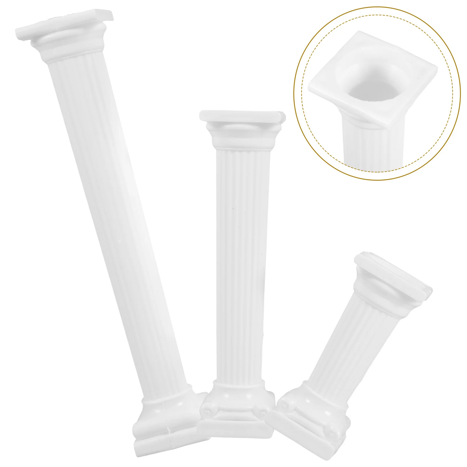 

12Pcs Roman Pillar Decor Mini Roman Column Ornament Photo Prop Table Decoration for Home Landscaping Micro Landscape DIY Crafts
