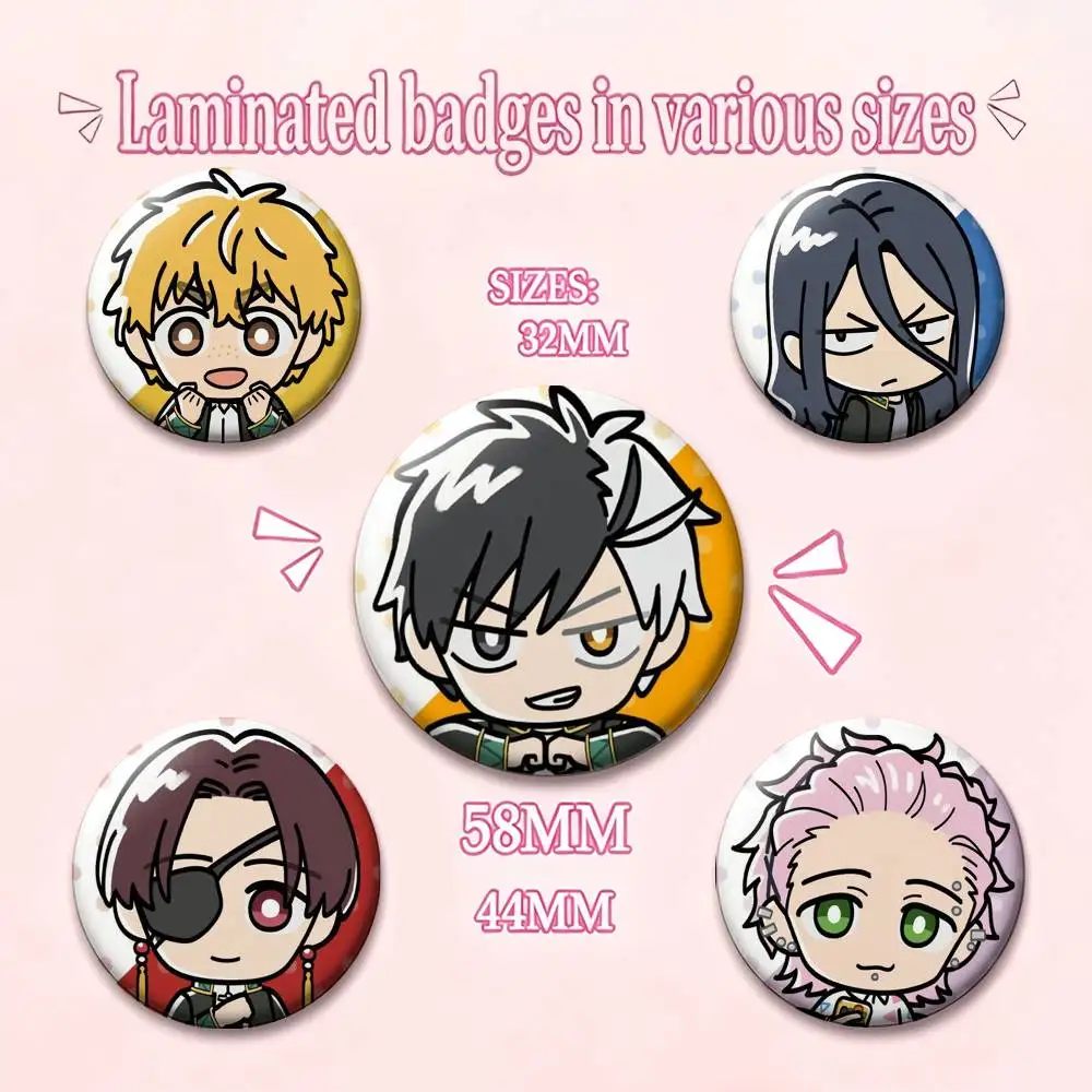 Cartoon Anime W-Wind B-Breaker Laser Badge Creative Pins Brooch for Bag Clothes Hat Decor Gifts Fans Collect