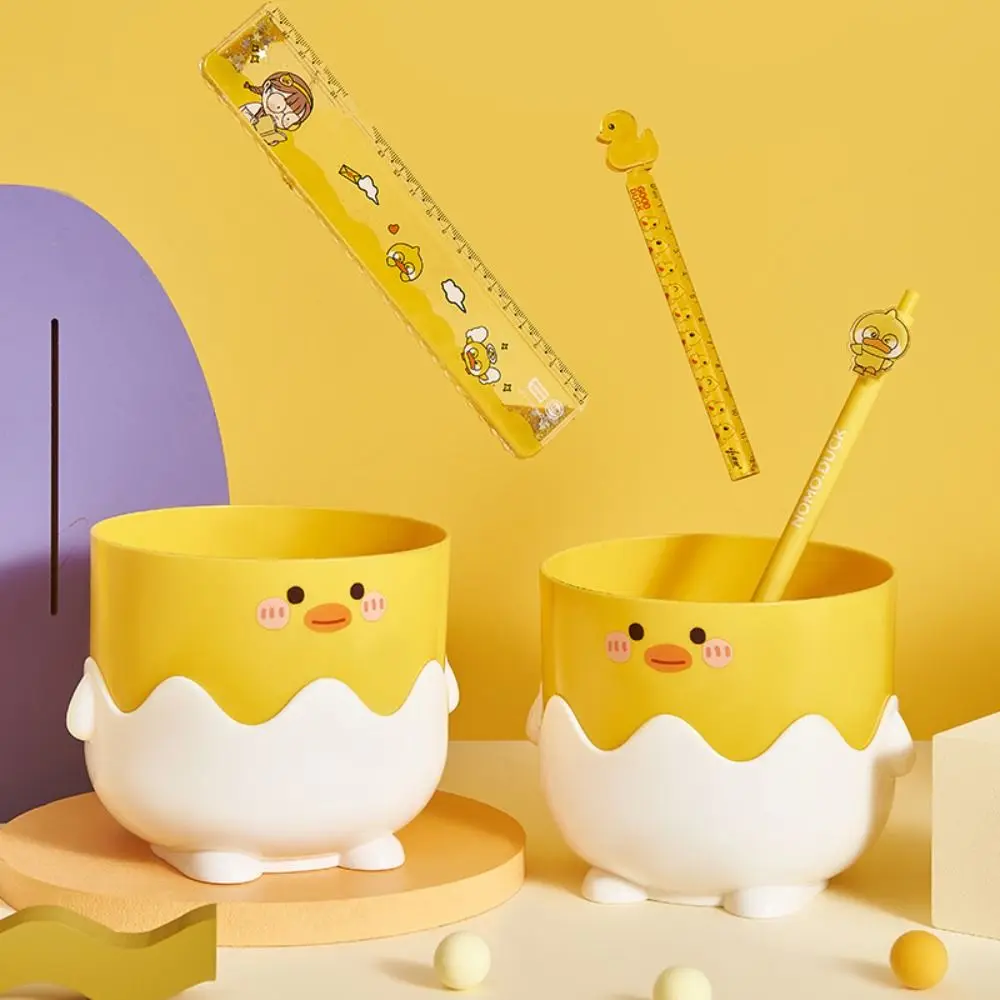

Desk Decoration Duck Shape Pen Holder Desktop Storage Box Cosmetics Storage Box Desktop Trash Can Sundries Storage Bucket