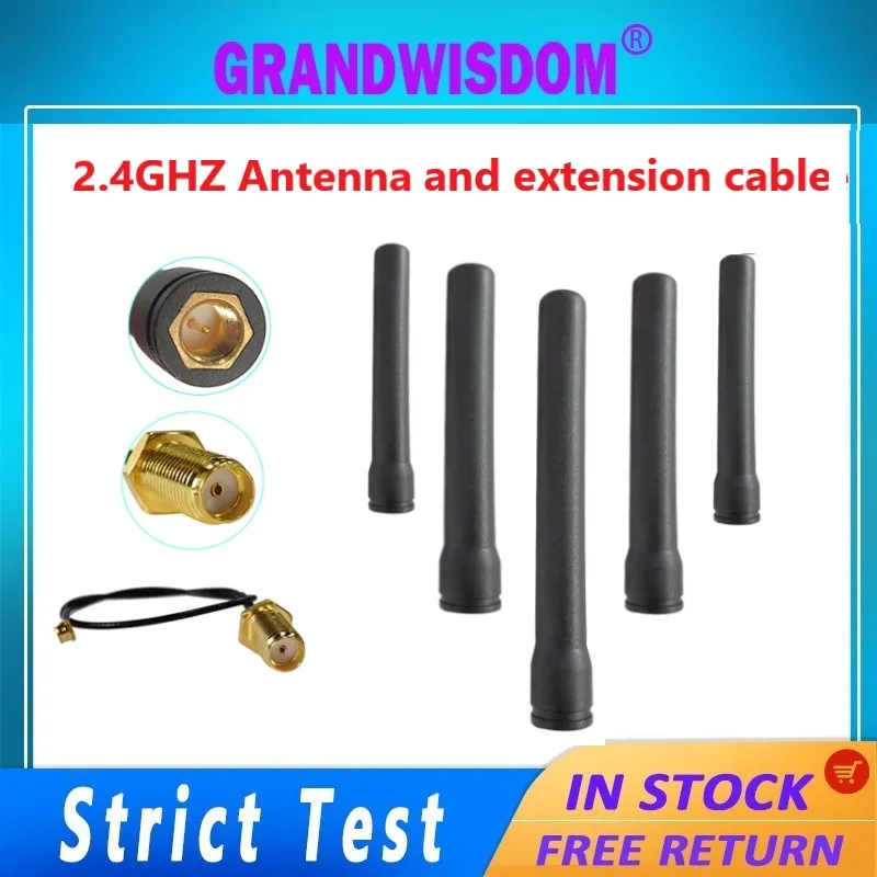 GWS 10/20sets 2.4GHZ WIFI/Zigbee external short Antenna 3dBI high quality and UFL/IPEX1 to SMA female extension cable умный дом