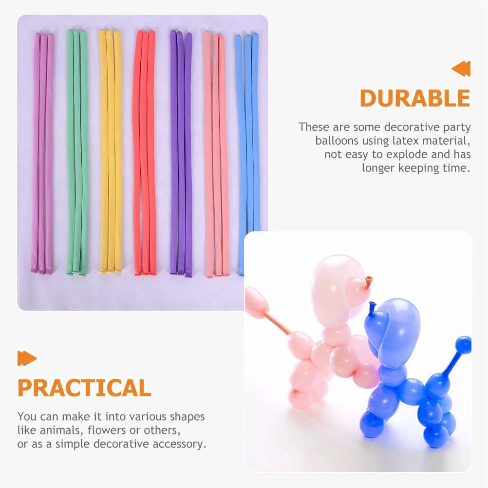 

200pcs Fluorescent Long Balloons Latex Twisting Party Supplies Wedding Decor Birthday DIY Animal Kit nament Props