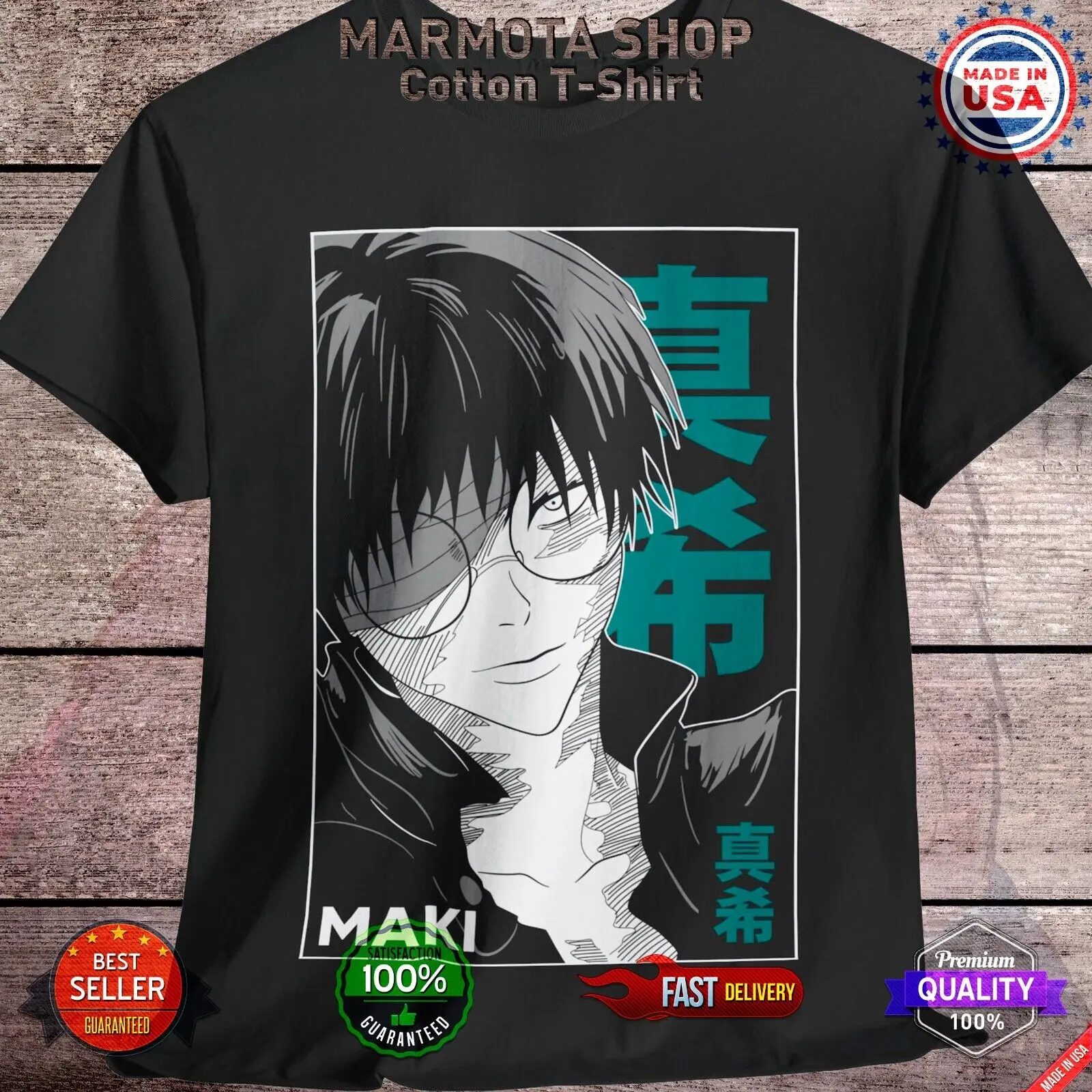 Maki Jujutsu Kaisen T-Shirt Gojo Satoru Sukuna Anime Japanese Tee Shirt JJK