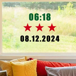 Wall Sticker For Syria Theme, Date 08/12/2024 Vinyl Decal, Bright Wall for Cabinet, Door, Refrigerator,Car Decoration, Poster