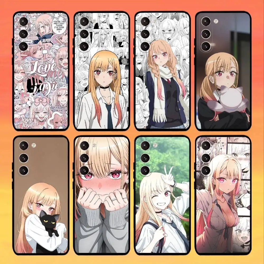 

M-My Dress Up D-Darlings Marin Kitagawa Phone Case For Samsung Galaxy A73,A72,A71,A70,A52,A51 Others Soft Black Cover