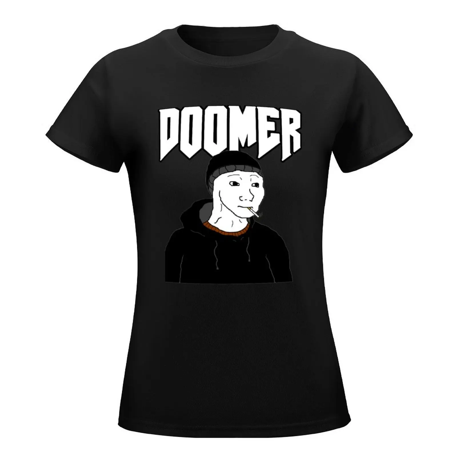 Doomer - High Quality T-Shirt heavyweights quick drying summer clothes plain Woman clothing