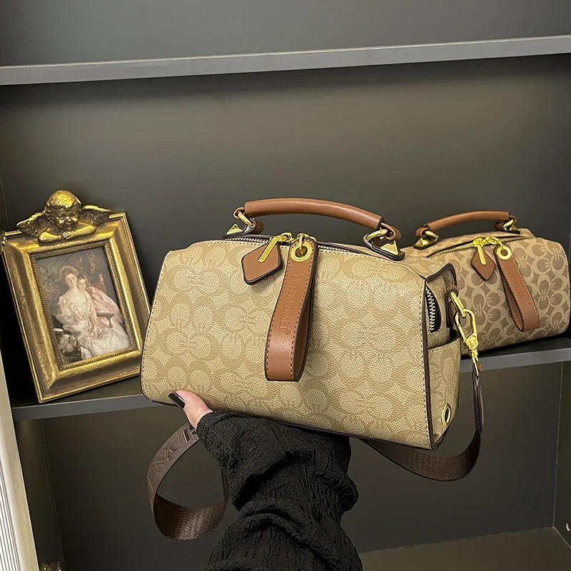 حقيبة كتف أنيقة للسيدات من الجلد الطبيعي، قابلة للتحويل إلى كروس بودي ماسنجر، حقيبة يد كلاسيكية أنيقة للنساء