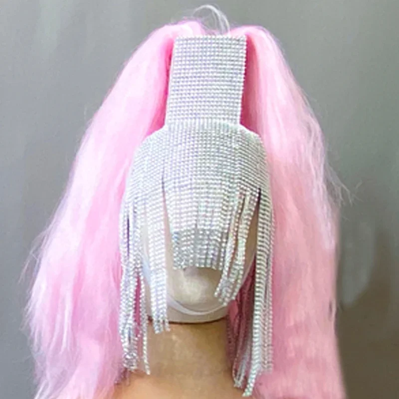 Stroje Gogo Dancer Damskie Frędzle Diamenty Nakrycie Głowy Ozdoba na Głowę Klub Nocny Piosenkarka Strój Festiwalowy Akcesoria Sceniczne XS5755