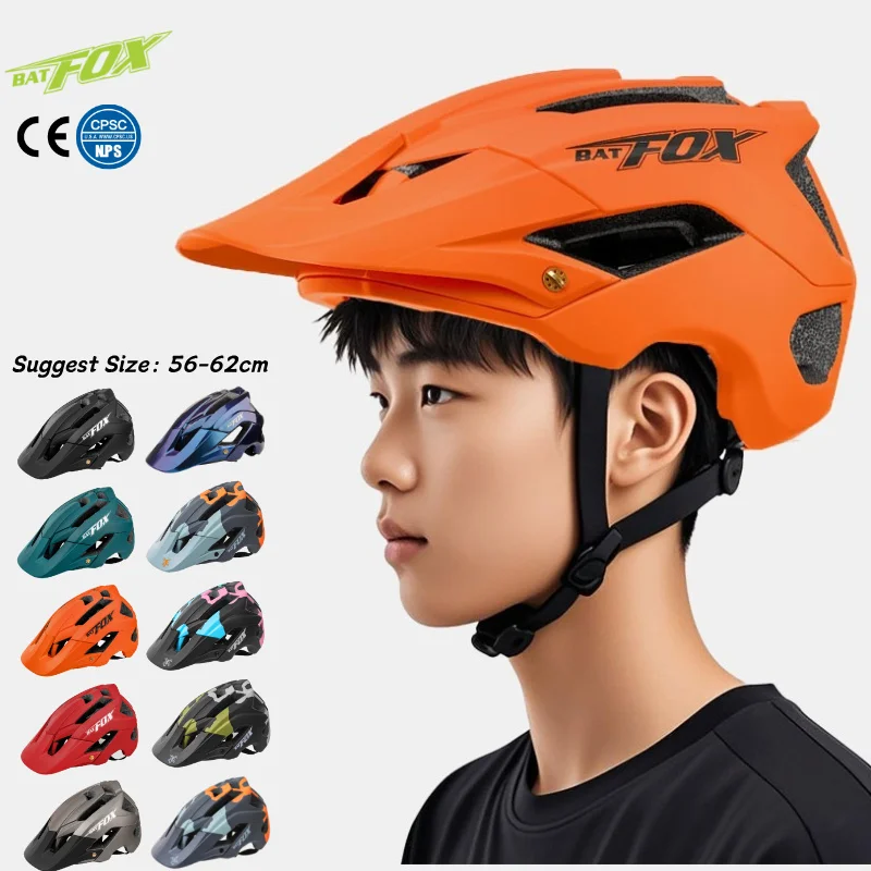 

BATFOX Safe & Cool Bike Helmet for Mountain Cycling Adjustable Fit Impact Resistant Shell Multi-Vent Design MTB Bicycle Helmets
