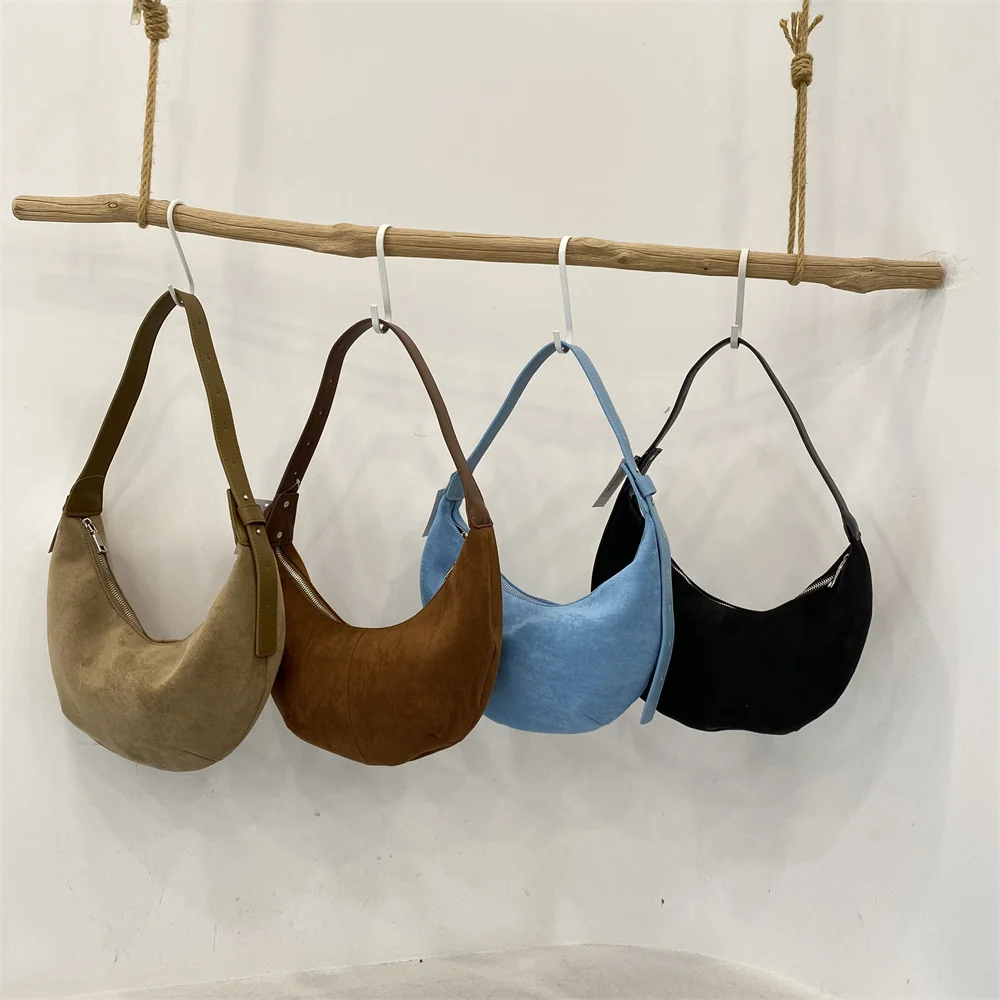 

Faionable Новое поступление, большая замшевая сумка Capaci с клецками, женская сумка Sli, универсальная ретро-персональная сумка