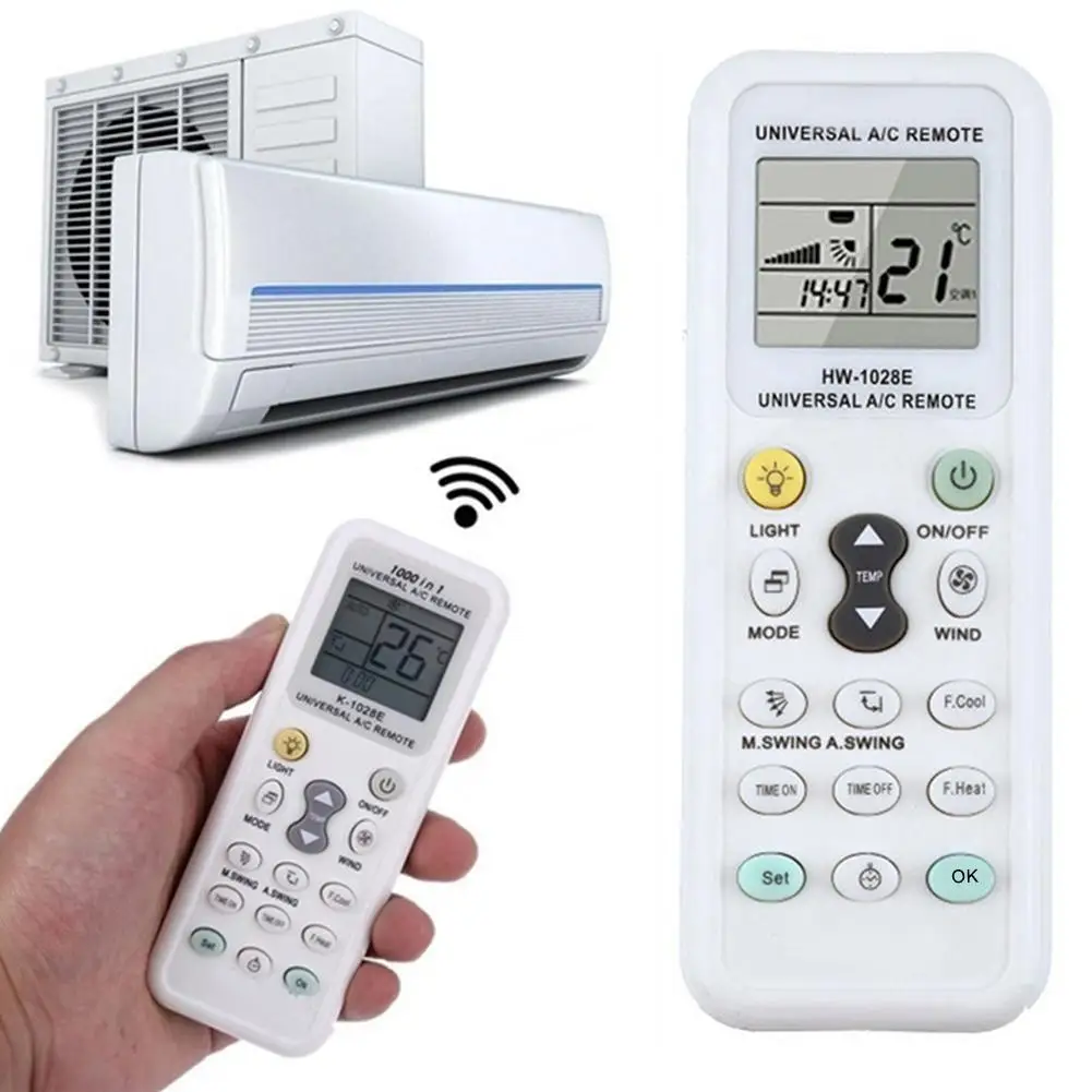 Universal K-1028E Universal Air Conditioner LCD A/C Remote Control For LG Panasonic Sharp Samsung Fujitsu Haier Hemilton Hicon