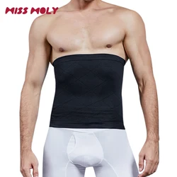 Men's Waist Control Belt Shaping Band Firm Tummy Control Shapewear Compression Waist Cincher Belly Fat Slimming Body Shaper