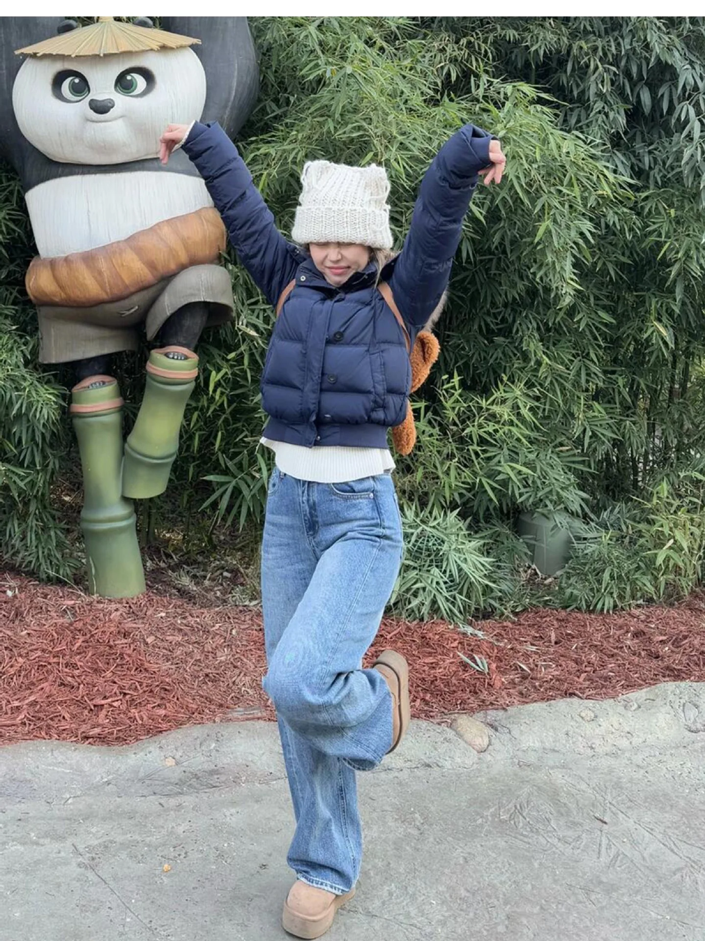 Korean Large Fur Collar Short Padded Jacket Women 2026 Winter New Thick Hooded Parkas Women Retro Zipper Button Puffer Jackets