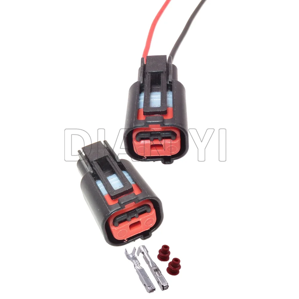 1 Set 2 Way AC Assembly Car Wiring Terminal Connector 15383213 13579999 Auto Waterproof Socket with Cables