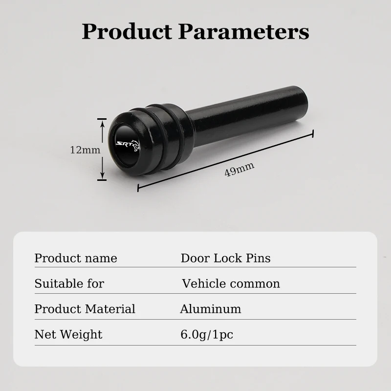 Car Interior Auto Lock Door Lift Alloy Safety Pin For Dodge SRT Ram Journey Charger Challenger Caliber Nitro Durango Avenger