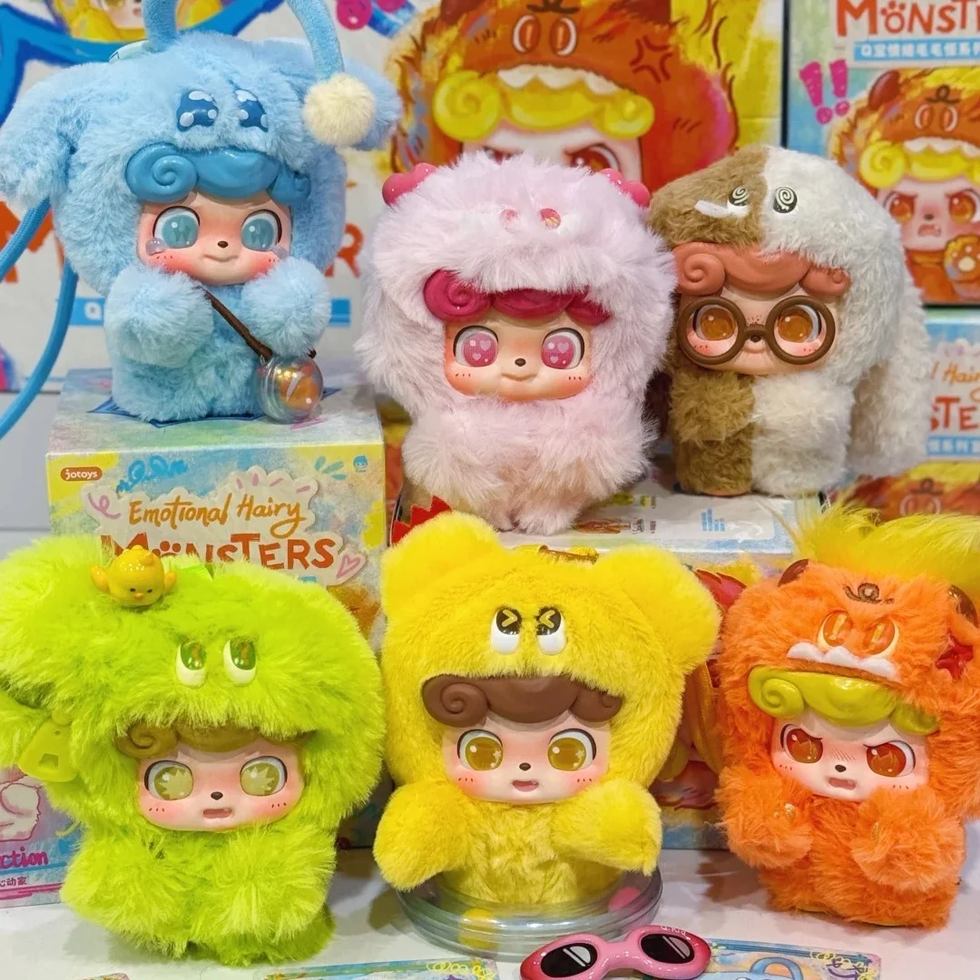 

Подлинная Q.Kid, новая серия Emotional Hairy Monsters, плюшевая слепая коробка из ПВХ, кавайная кукла, сумка с подвеской, декоративный подарок на день рождения
