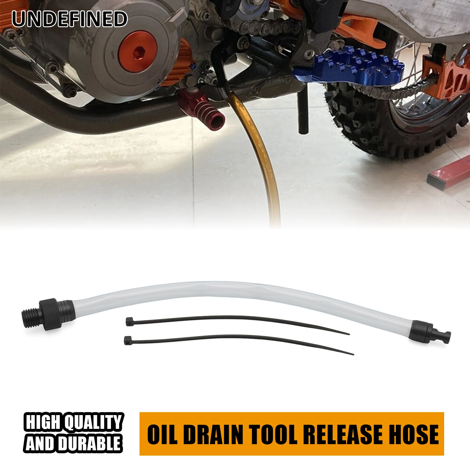 Motorcycle Black/Orange Oil Drain Tool Release Hose Tube For KTM Husaberg Husqvarna GasGas