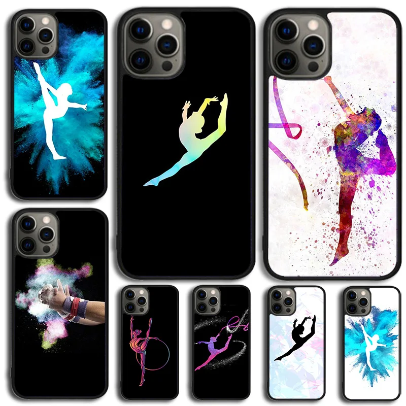 Dance Gymnastics Phone Case Cover For iPhone 15 16 14 XR XS 11 12 13 Mini Pro MAX Plus