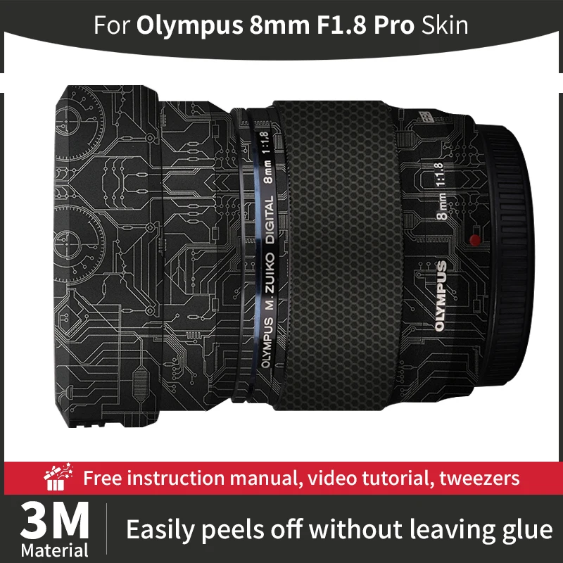 

Для Olympus 8 мм кожа Olympus 8 мм F1.8 Pro объектив камеры кожа против царапин наклейка на объектив камеры защитная пленка