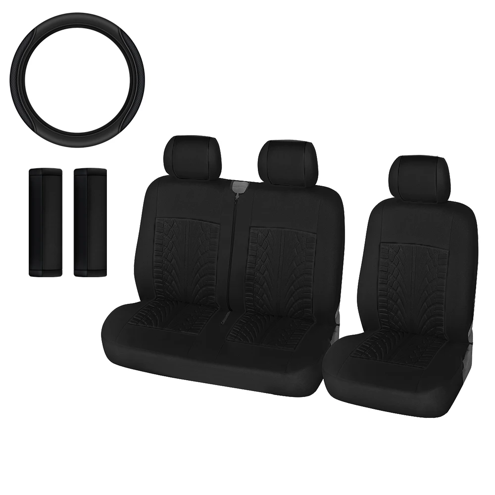 

Car seat cover steering wheel cover and shoulder protection car interior kit