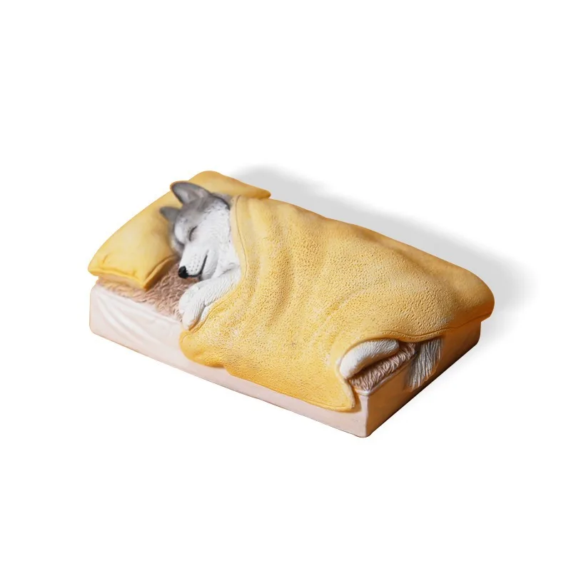 

Single dog husky Internet celebrity cute creative cute pet dog figure ornament refrigerator sticker