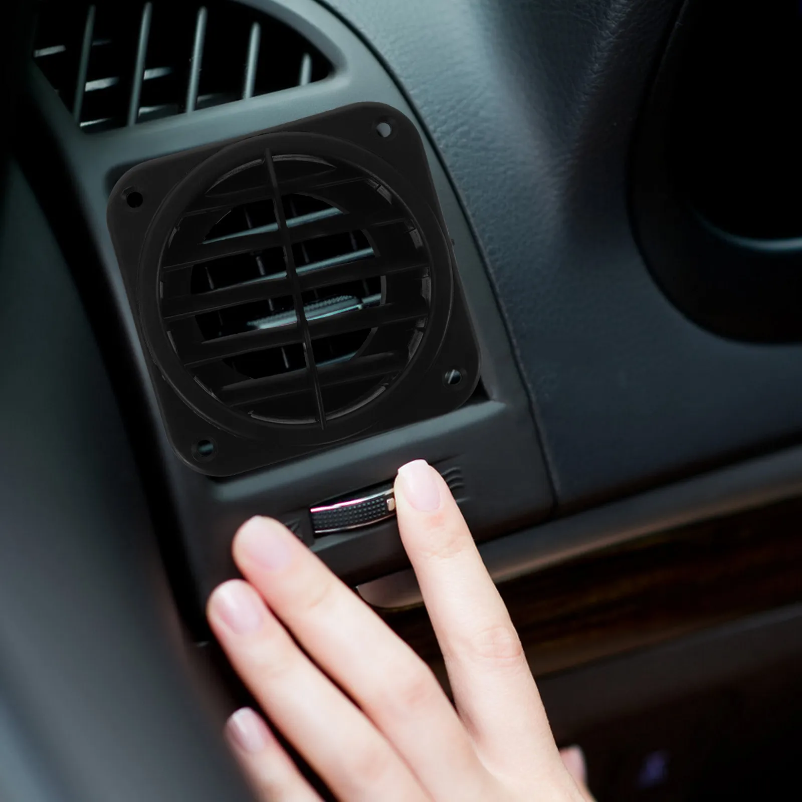 Square Outlet Car Heater Vent High-Efficiency Rotatable Diesel Parking Heater Ducting Outlet for Auto Rv Atv Vehicle Accessory