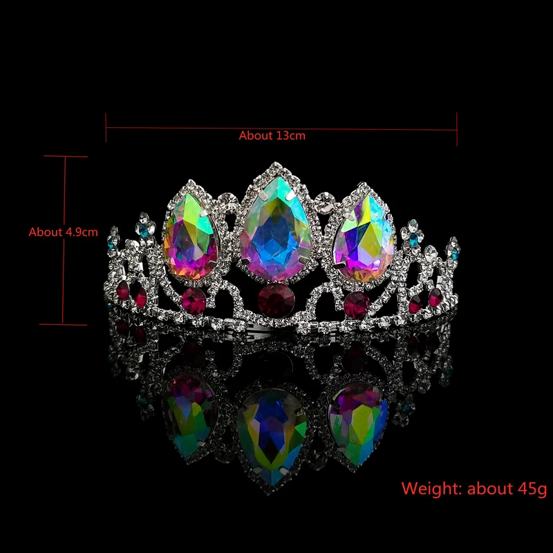 Bride Wedding TiarasBaroque Headpiece AB Crystal Rhinestone Crown Girl Princess Diadem Wedding Photography Hair Accessories