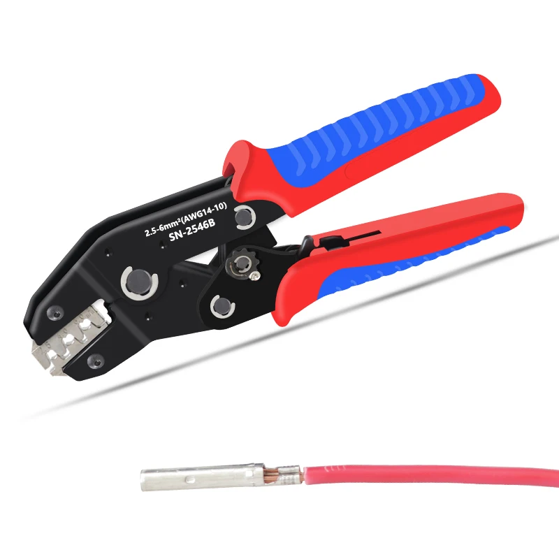 SN-2546B solar photovoltaic MC4 terminal crimping pliers (2.5/4/6mm ²) AWG14-10 Solar Panel Sealing Connector Crimping Tool