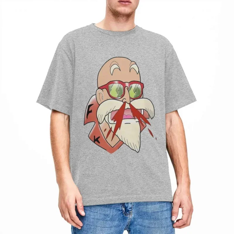 Casual Master Roshi anime funny T-shirts men women's 100% cotton tees shirt printed clothes