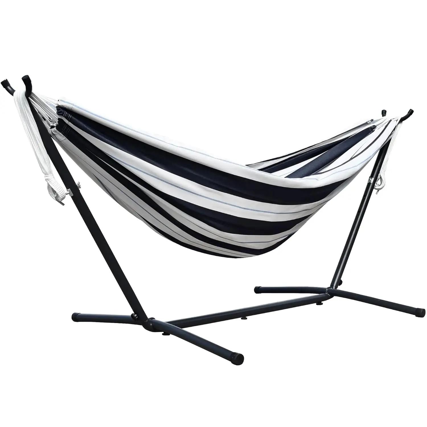 

Double Sunbrella Hammock with Steel Stand, Heavy-Duty Portable Outdoor Set for Backyard Patio Travel, Customized