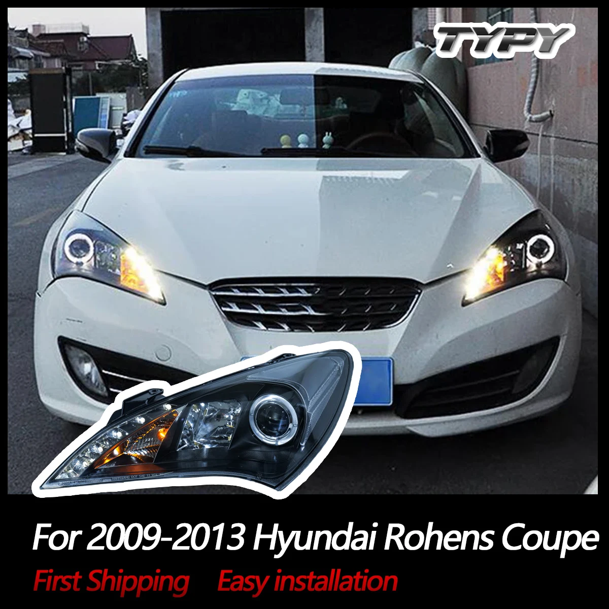 

Car Lights For Hyundai Rohens Coupe Headlight 2009-2013 LED Projetor head Lamp Daytime Running Light Automotive Accessories