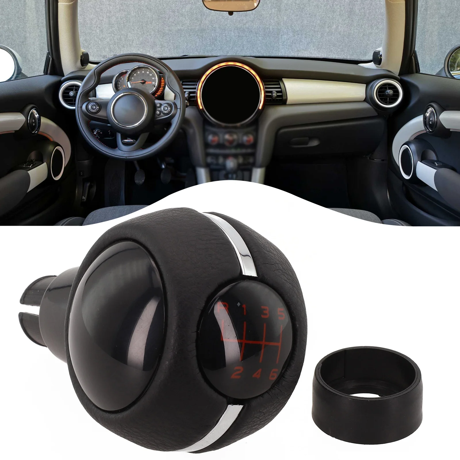 

Stylish 6 Speed Gear Shift Knob for Mini For Cooper Models Including F54 F55 F56 F57 and F60 Reliable Performance