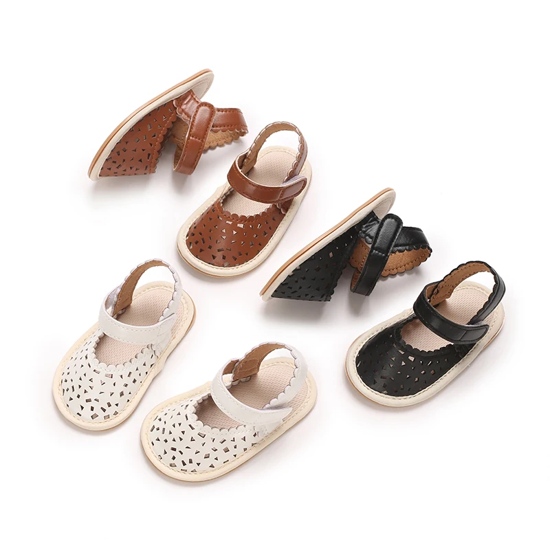 Fashionable and Cute Roman Style Hollow Sandals Suitable For Baby Girls Breathable and Lightweight Summer Walking Shoes