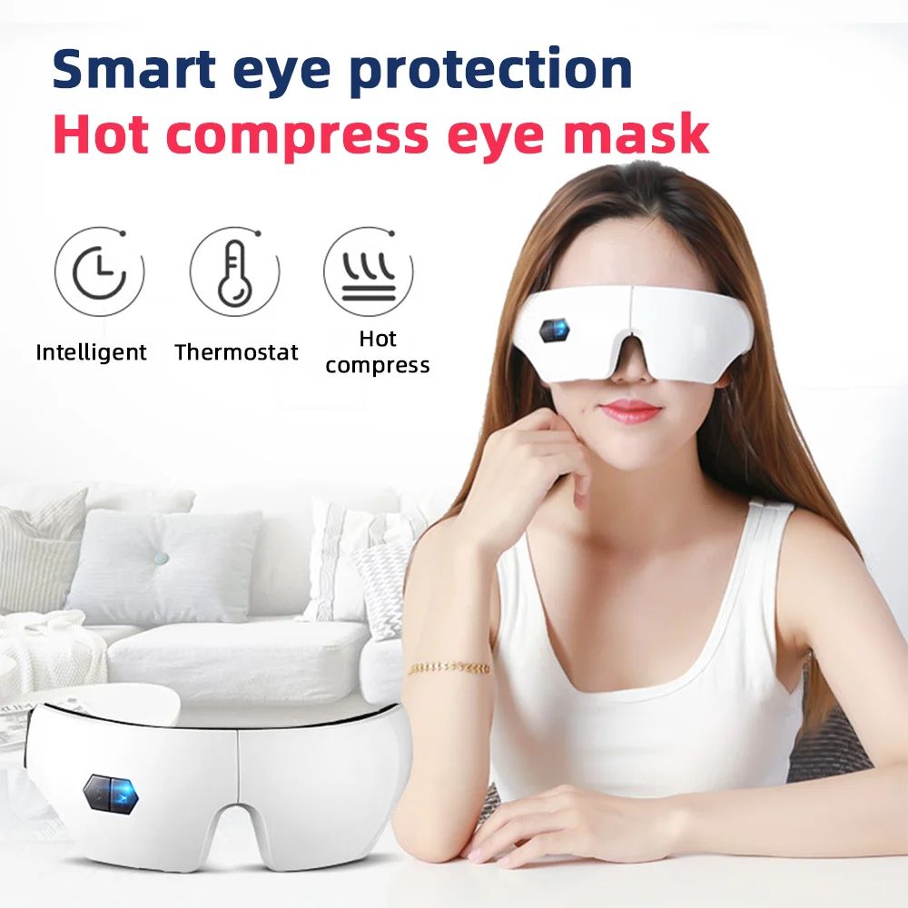 

Rechargeable Steam Hot Compress Eye Mask 3D Stereo Heating Eye Mask Air Travel Sleep Blackout Eye Mask for Woman Man