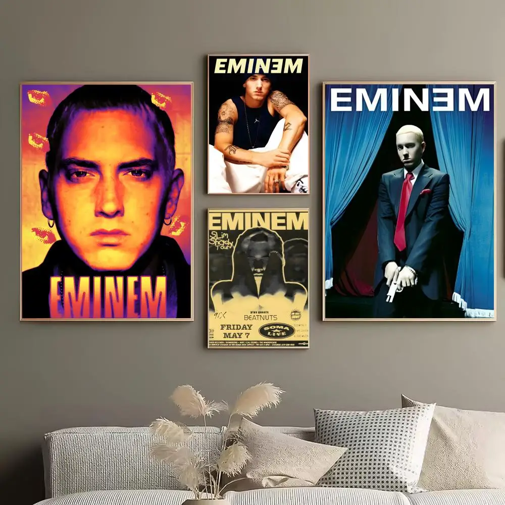 Rapper  E-eminem Clean Interior Vibe Neutral Room Vibe Modern Wall Accent Dining Area Setup Neutral Home Makeover Poster
