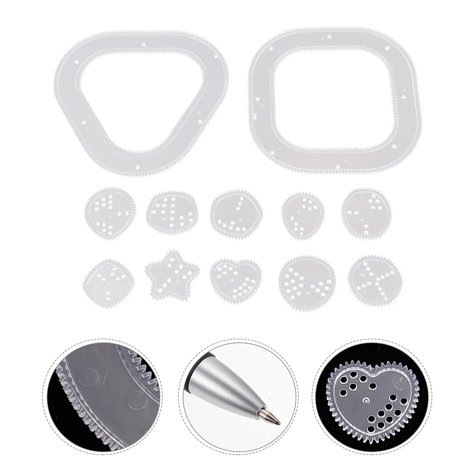 مجموعة واحدة من مسطرة رسم Wanhua مجموعة استنسل مجوف قوالب طلاء تعليمية إبداعية لقالب الرسم الفني