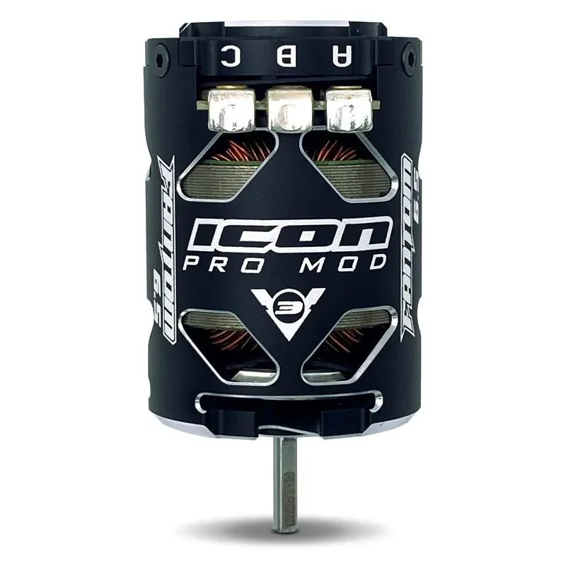 Coche RC Icon V3 Pro Modificado, 8.5 Vueltas, Escala 1/10, Nivel de Competición Alto, Motores Modificados con Sensor Fantom Racing para Coches de Carreras RC