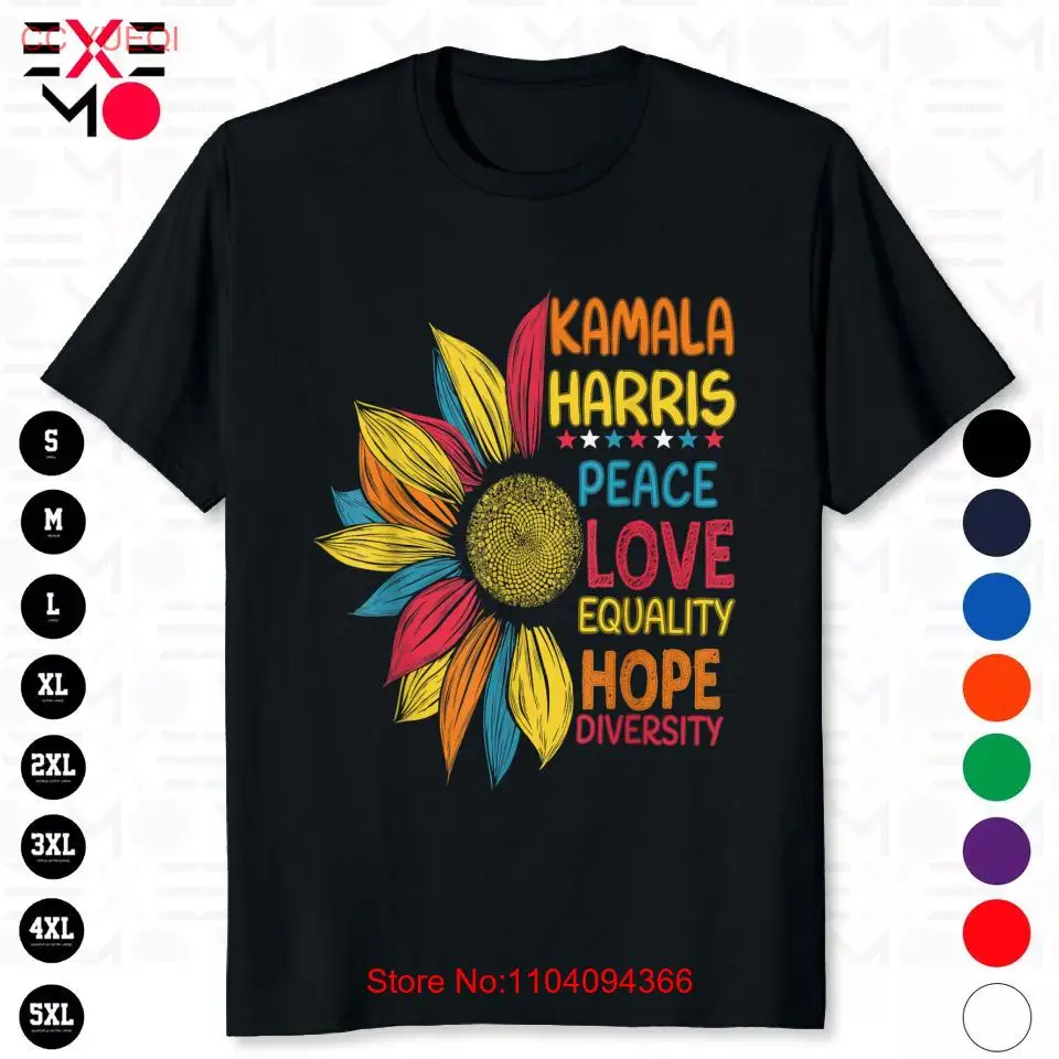 Kamala Harris Peace Love Equality Hope Diversity Unisex T-Shirt