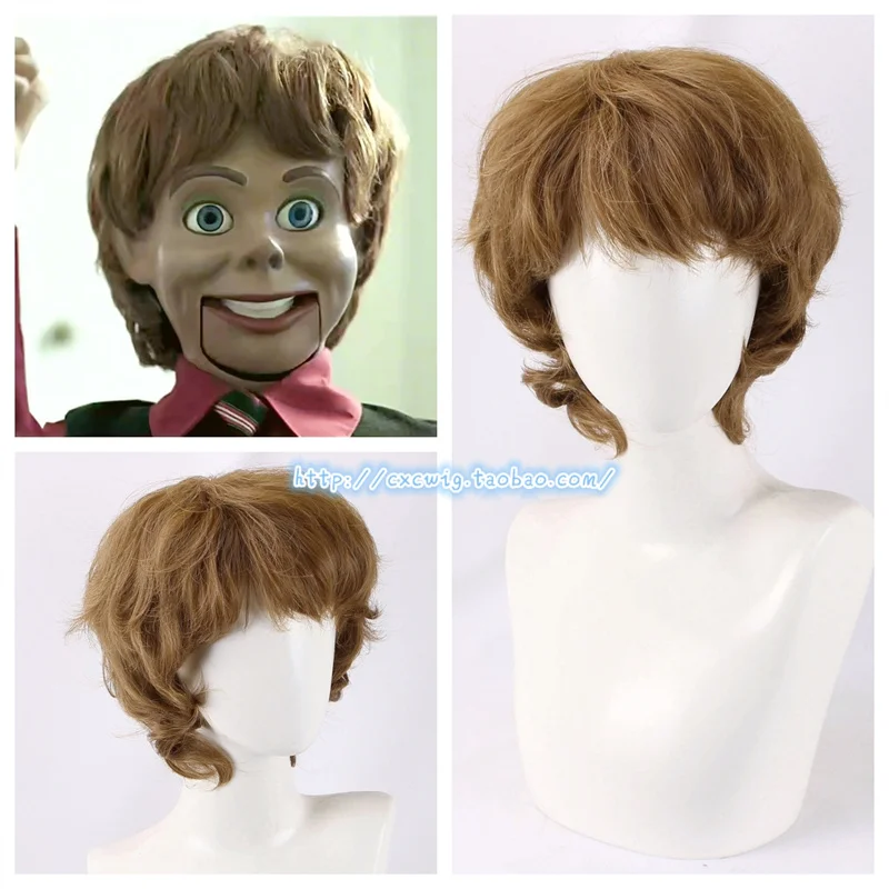 

Парик для косплея из фильма Finley, короткие коричневые термостойкие синтетические волосы на Хэллоуин