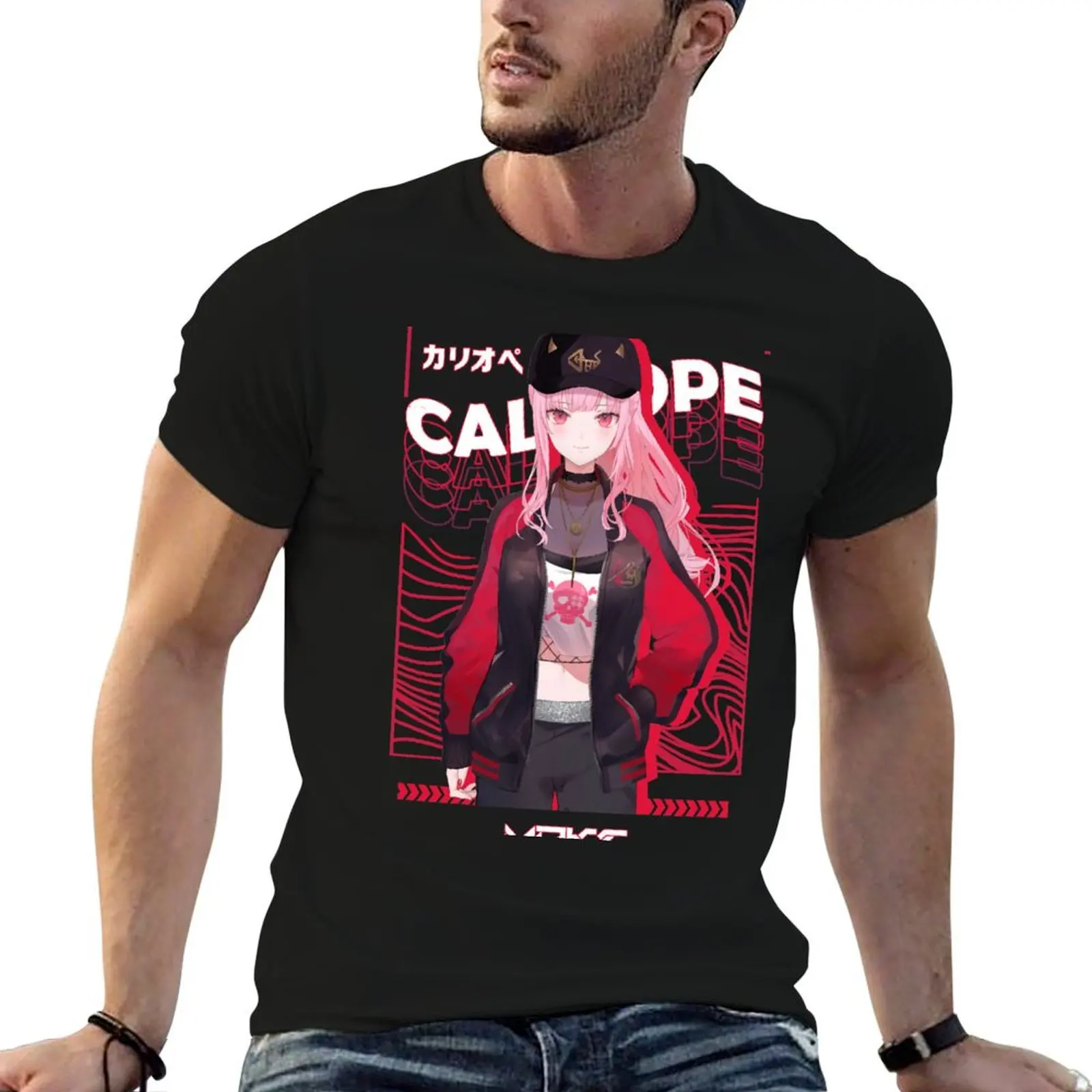 

anime t Mori for T-Shirt cotton man - shirt Calliope t man shirts HoloMyth