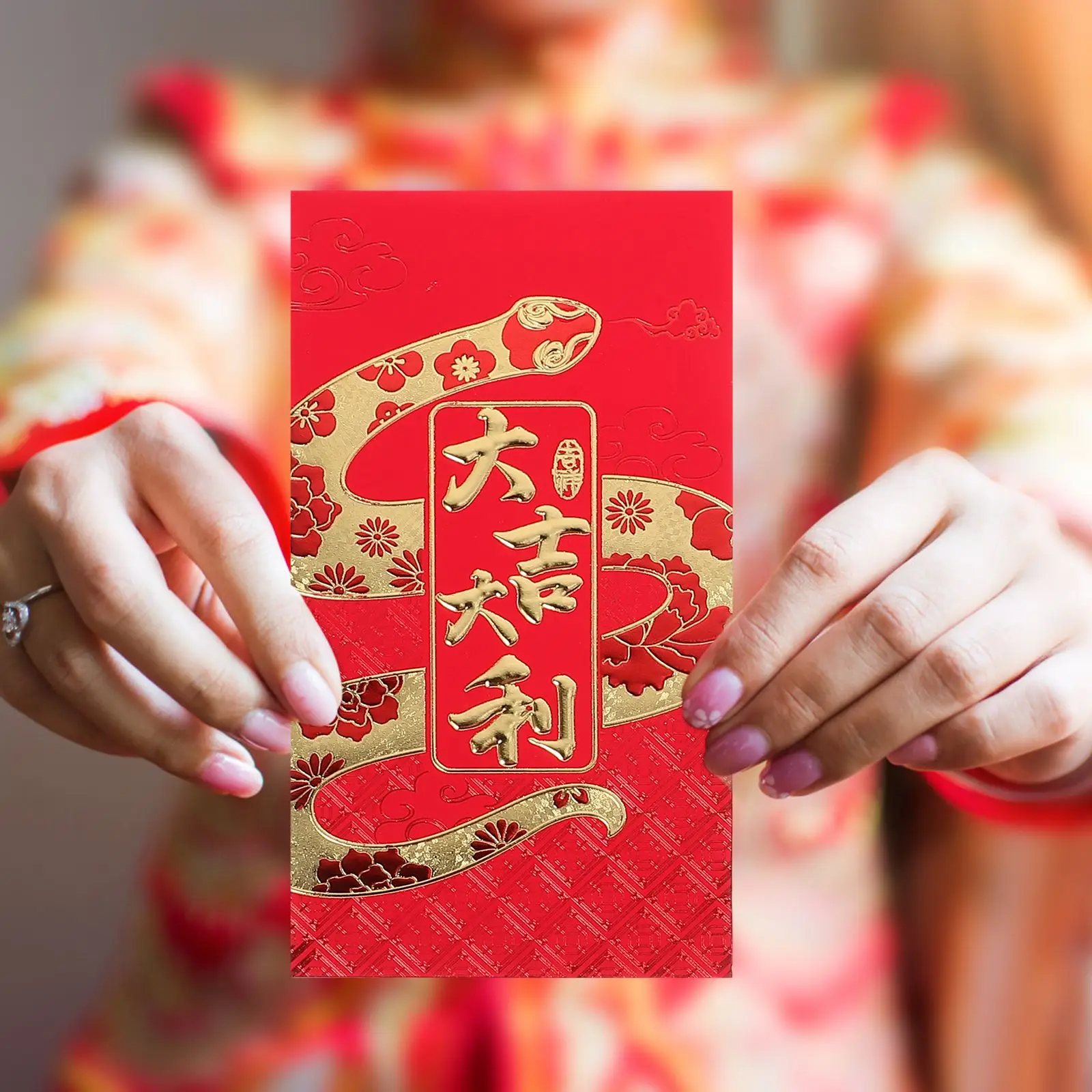 24pc Chinese Traditional Red Envelopes Lucky Money Envelopes For 2025 Snake Lunar New Year Decorative Spring Festival Red Packet