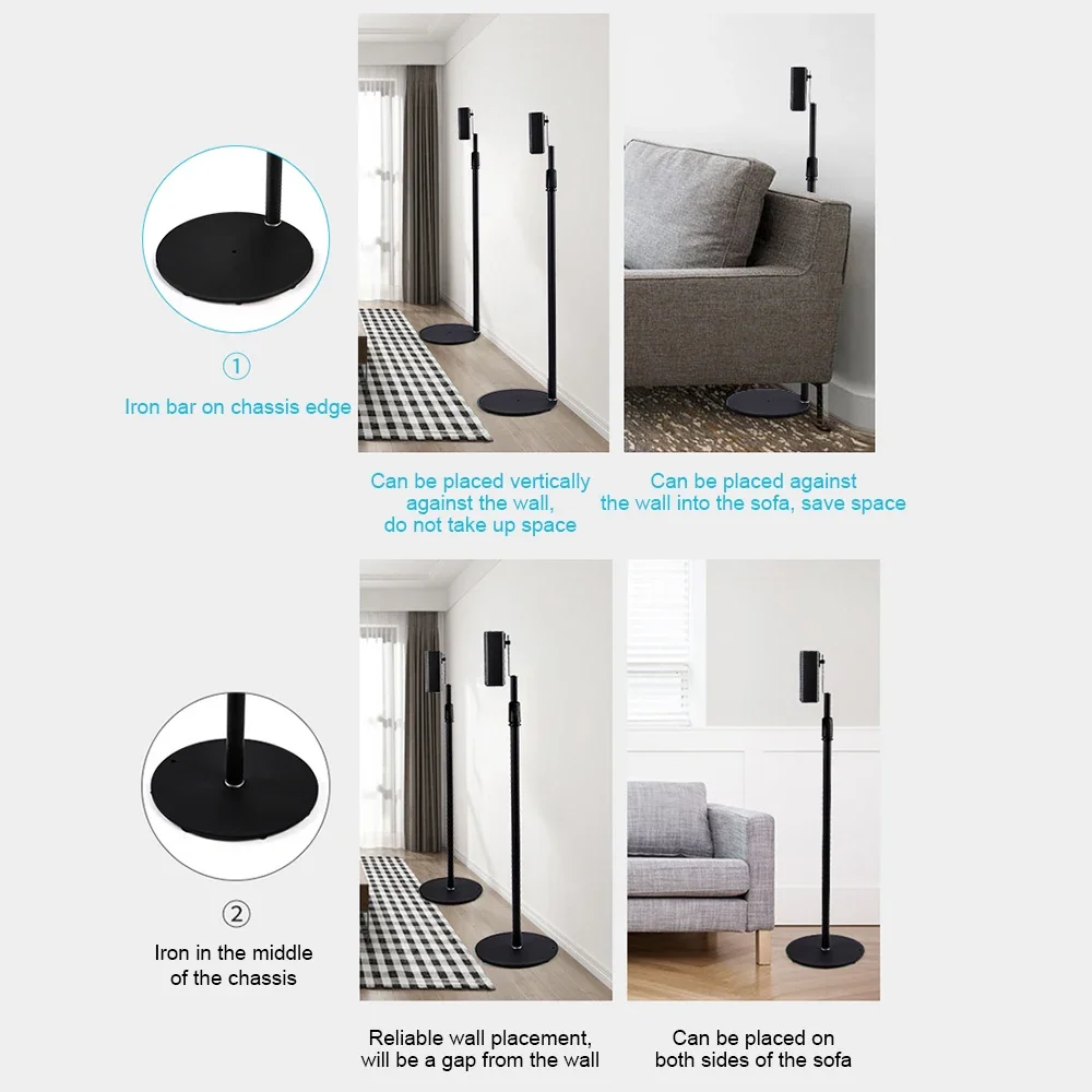 2Pcs Speaker Stand for Samsung Q30B 9500S Q900A JBL Speaker Sound Bar 80-150cm Adjustable Speaker Floor Stand Bracket Holder